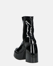 MYA - stivaletti platform con tacco alto in glassy nero