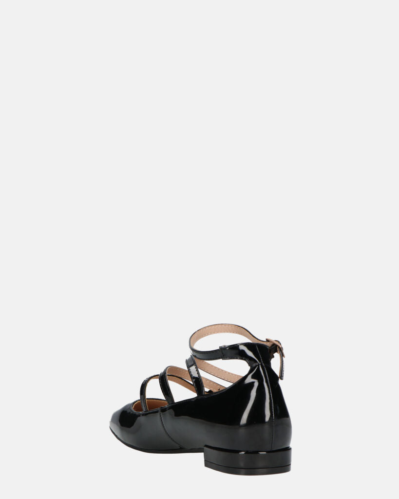 ZAWE - sandali in glassy nero con cinturini