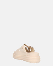 NIVI - sandali platform in glassy beige