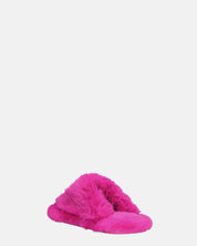 NOARA - pantofole in pelliccia fucsia chiuse in punta