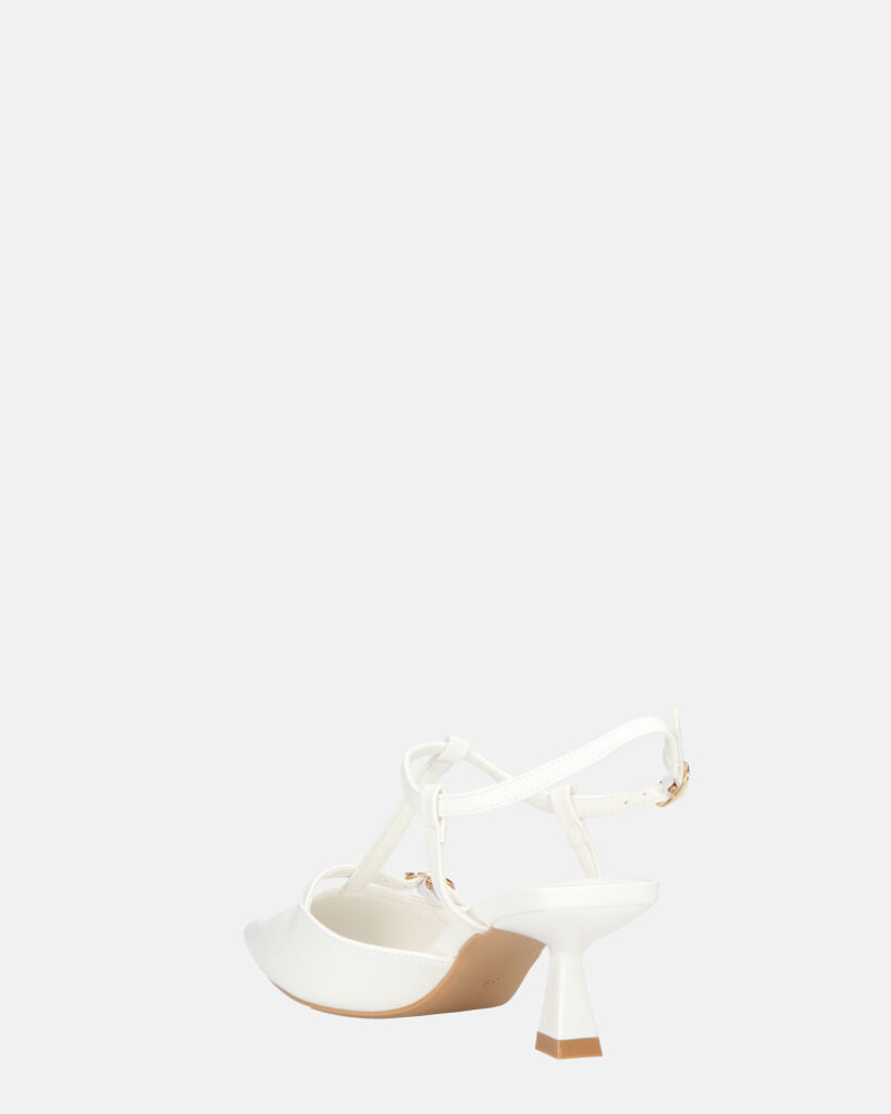 RASHIDA - decolette con tacco basso bianco