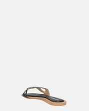 KRISTA - ciabattine nere con suola beige