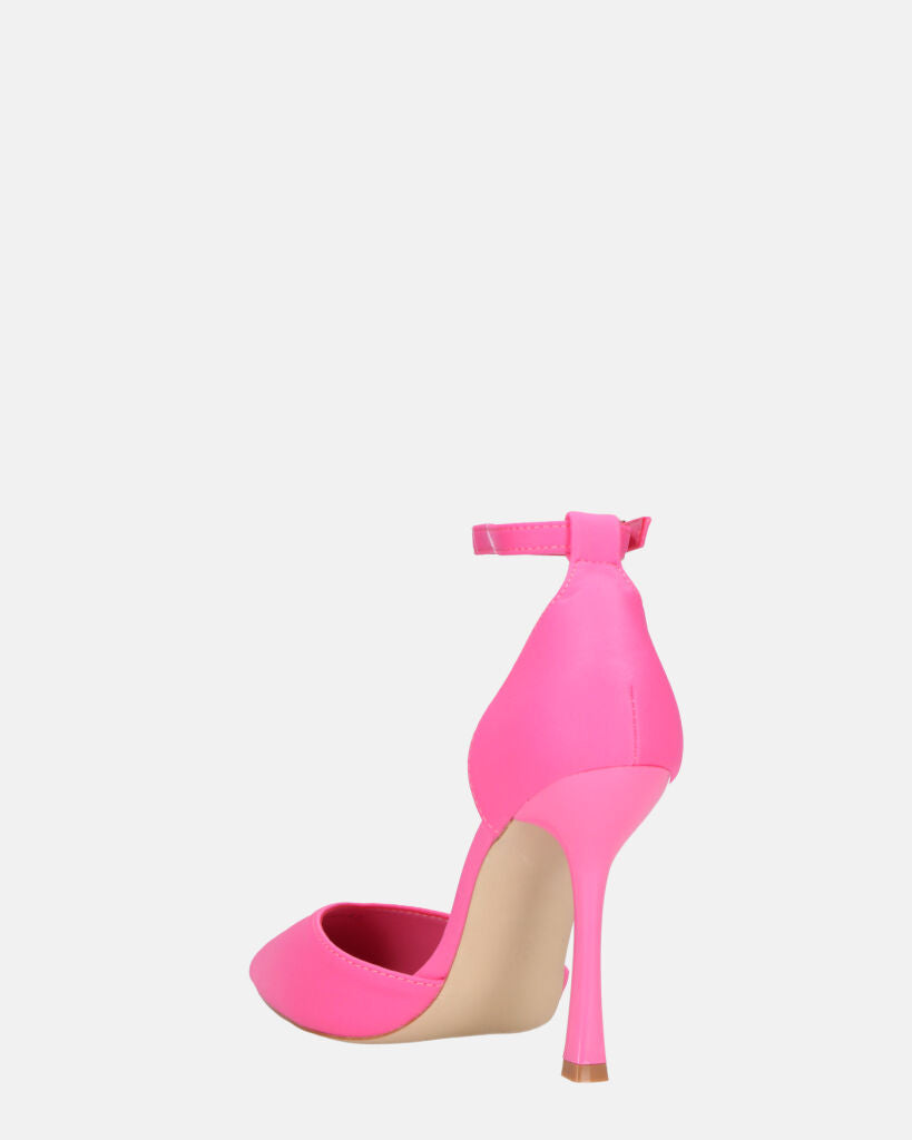 ZINA - decolette con tacco alto e cinturino fucsia