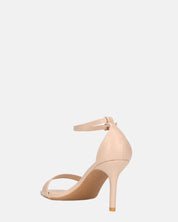 ONA - sandali con tacco a spillo in ecopelle beige con cinturino