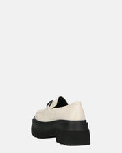 BESSIE - scarpe bianche platform con decorazione