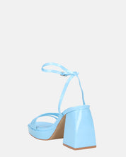 WINONA - sandali in glassy azzurro con tacco squadrato