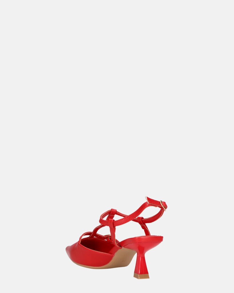 RASHIDA - decolette con tacco basso rosso