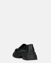 MARIKA - scarpe basse mocassini platform neri