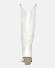 LIANA - camperos con tacco in ecopelle bianco
