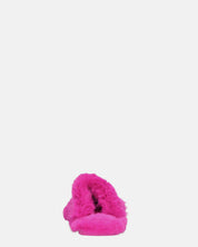 NOARA - pantofole in pelliccia fucsia chiuse in punta