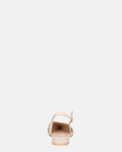 INEZ - sandali beige con dettagli di paglia intrecciata e fibbie