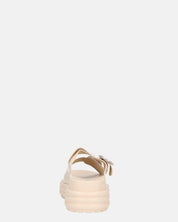 NIVI - sandali platform in glassy beige