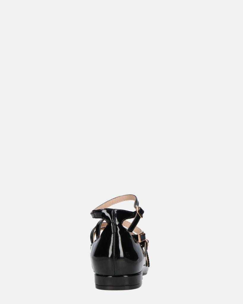 ZAWE - sandali in glassy nero con cinturini