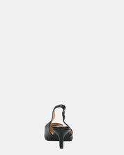 BEVERLIE - decollete con tacco in ecopelle nera