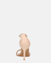 ONA - sandali con tacco a spillo in ecopelle beige con cinturino