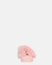 MIDORI - pantofole rose con pelliccia e camoscio