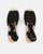 SHIRLEY - sandali platform con decorazioni in tessuto nero