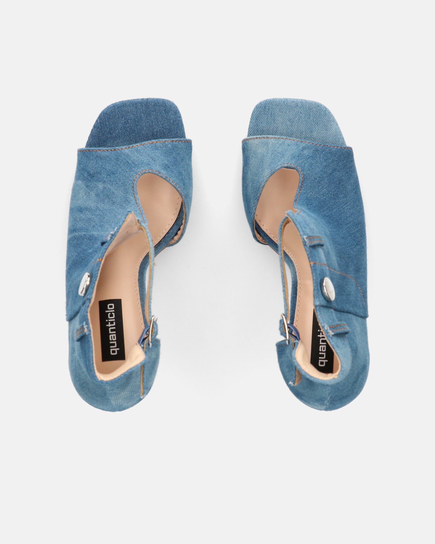 GEMA - scarpe con tacco in denim blu