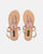 MIETTA - sandali beige con gemme colorate e cinturino regolabile