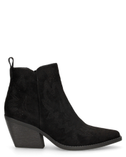 YARYNA - stivaletti neri alla caviglia con dettagli camperos