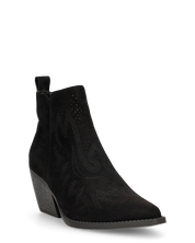 YARYNA - stivaletti neri alla caviglia con dettagli camperos