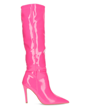 LOLY - stivale con tacco in glassy fuchsia