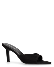 MIKI - sabot a punta in camoscio nero con tacco a stiletto