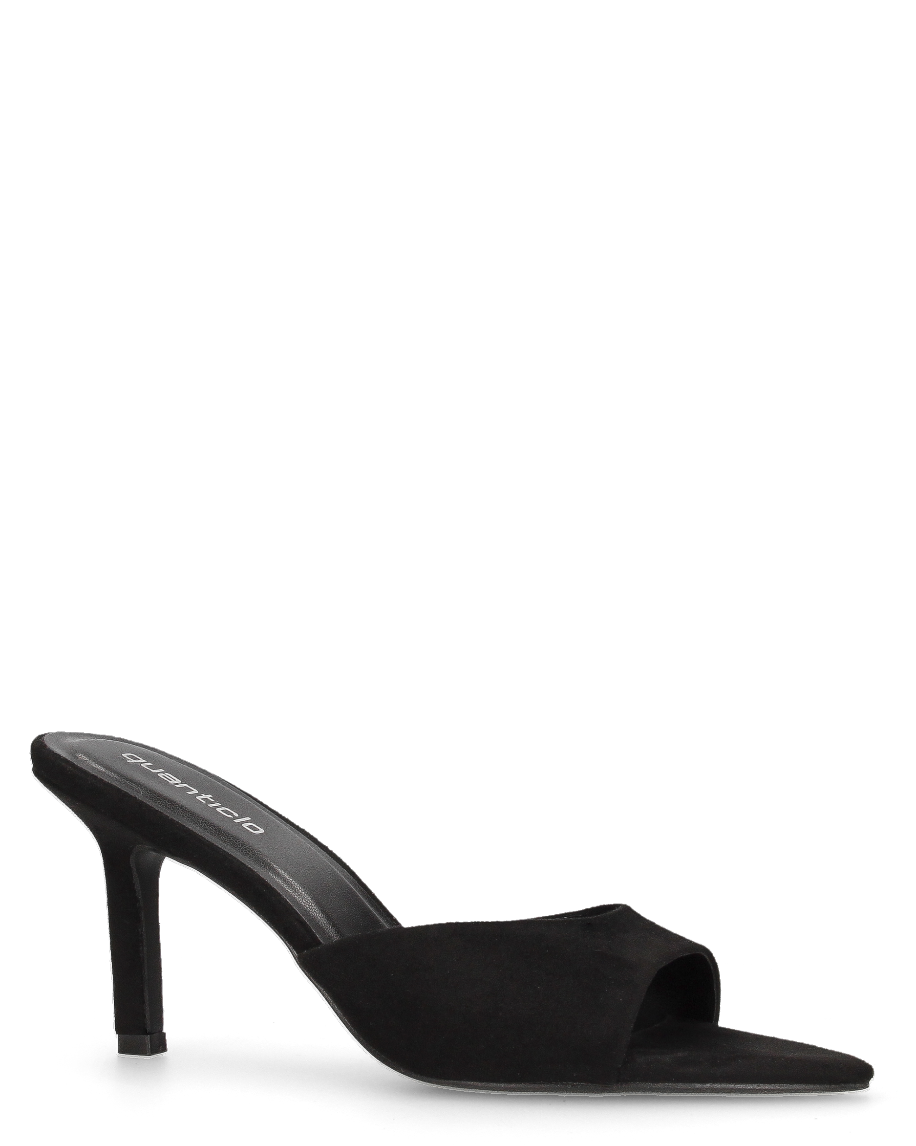 MIKI - sabot a punta in camoscio nero con tacco a stiletto