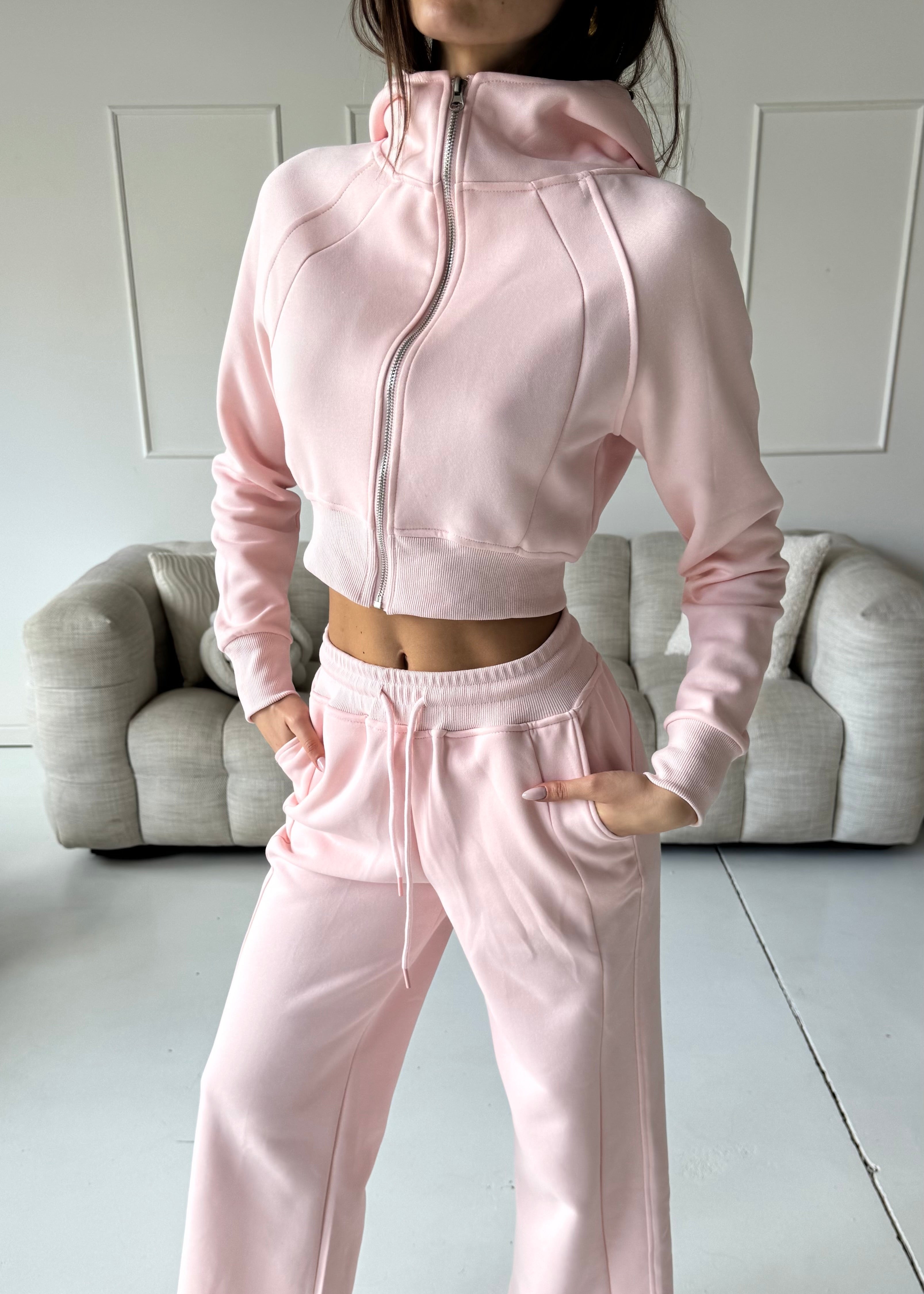 TRUTH - tuta set completo felpa e pantalone in rosa