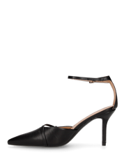 KARI - décolleté nere a punta con cinturino alla caviglia e fibbie