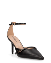 KARI - décolleté nere a punta con cinturino alla caviglia e fibbie