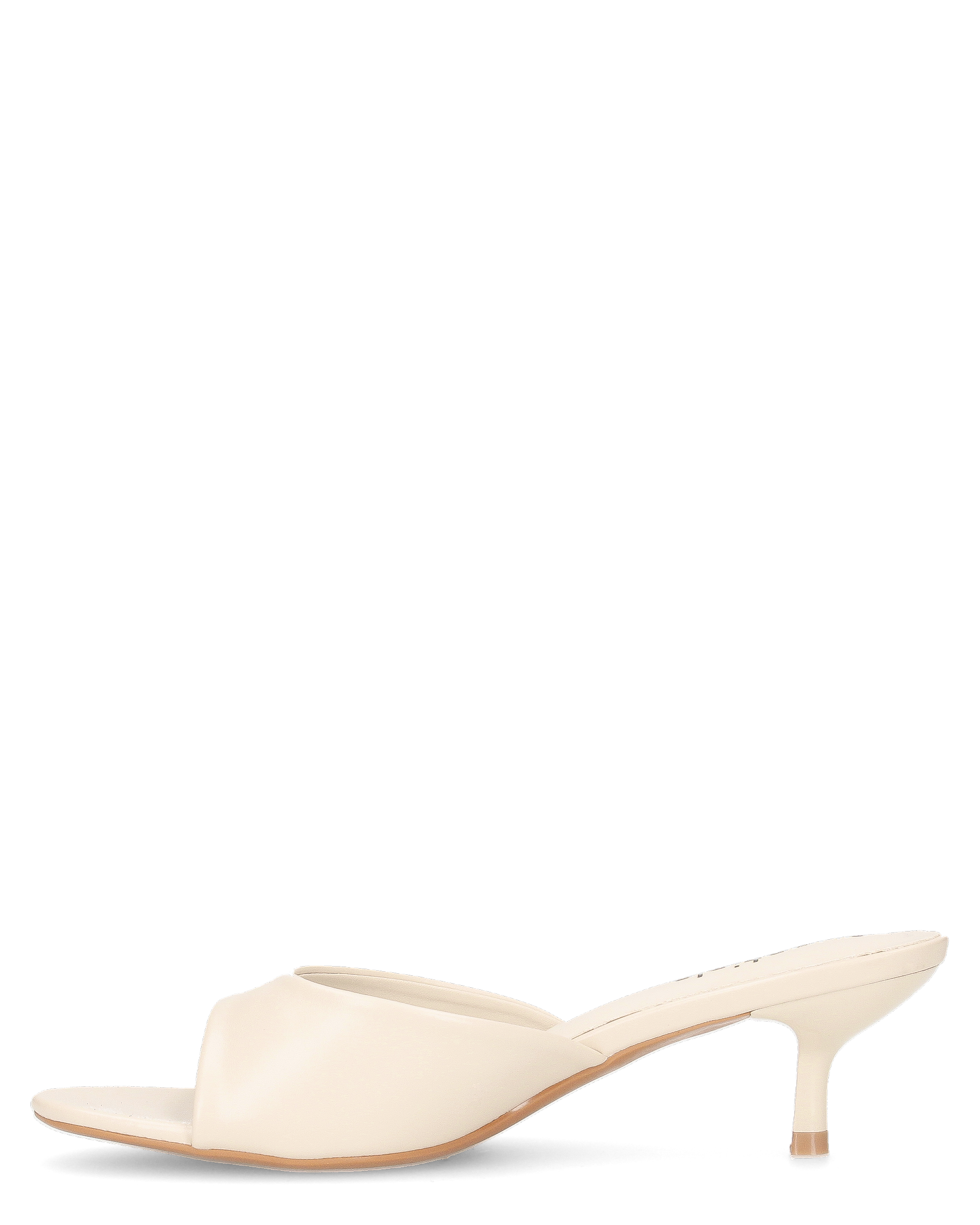 LAYLA - sandali beige chiaro liscio con tacco basso
