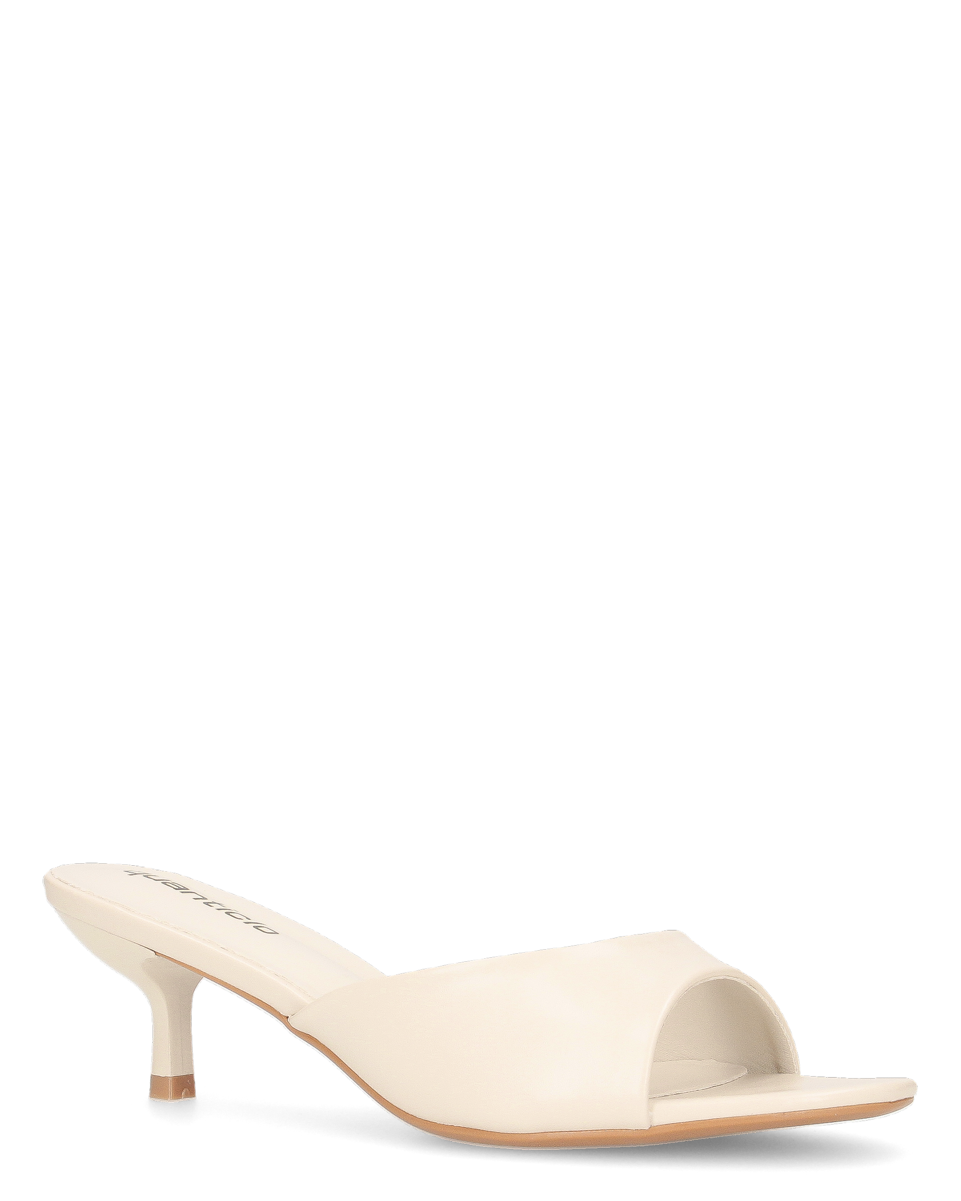 LAYLA - sandali beige chiaro liscio con tacco basso