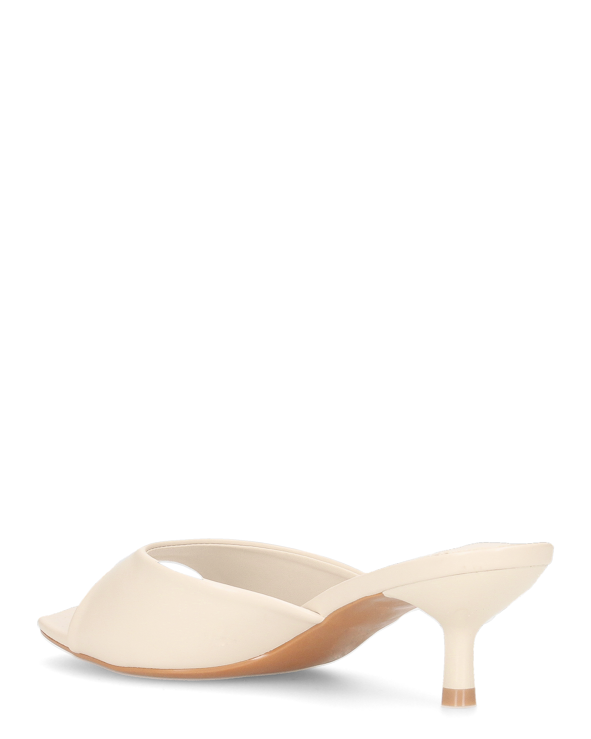 LAYLA - sandali beige chiaro liscio con tacco basso