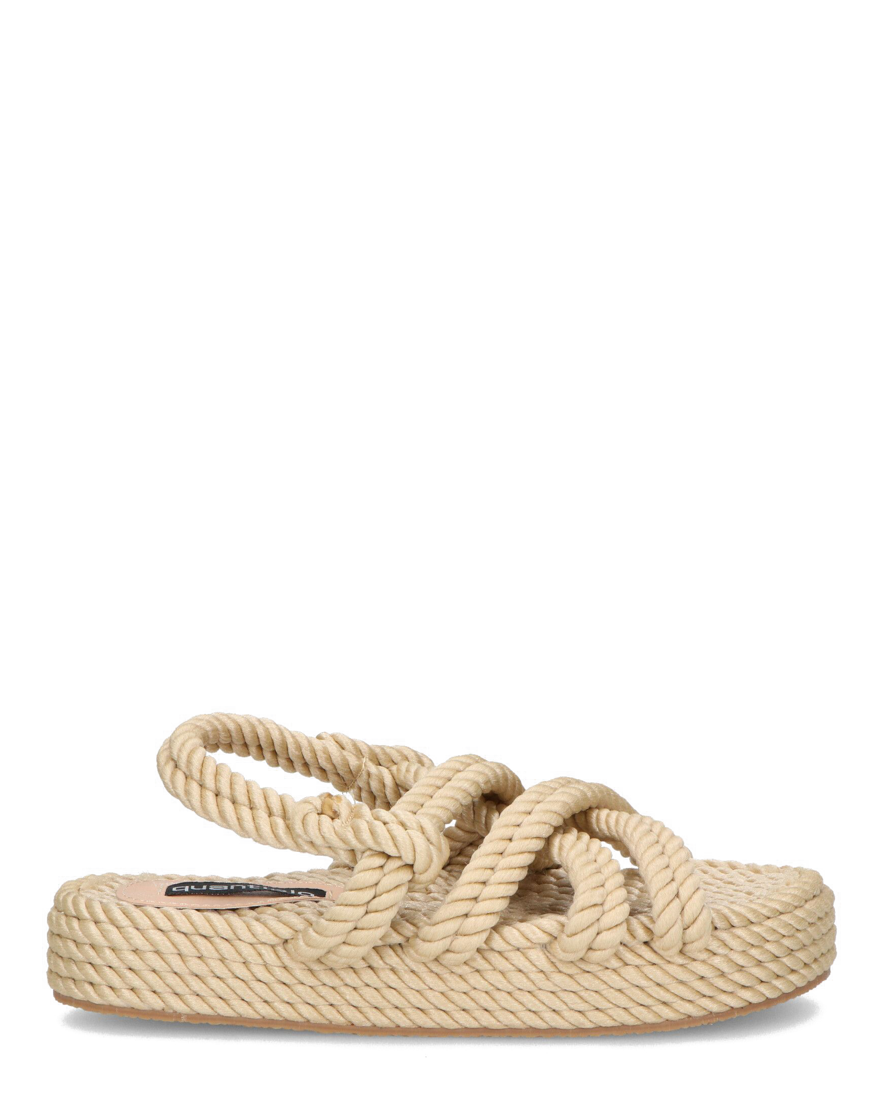 MARIYA - sandali di corda intrecciata beige