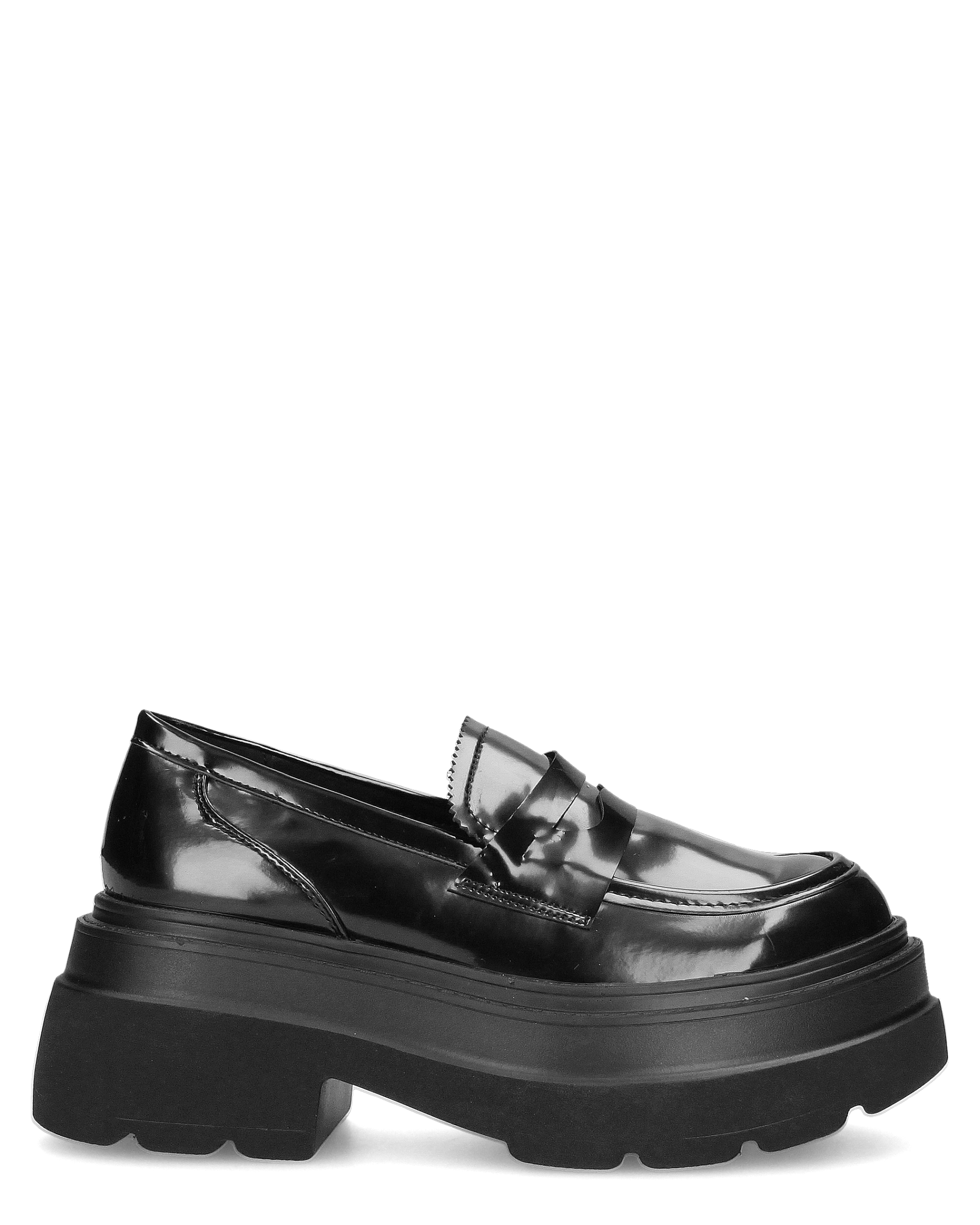 BICE - Mocassino chunky nero con maxi suola platform
