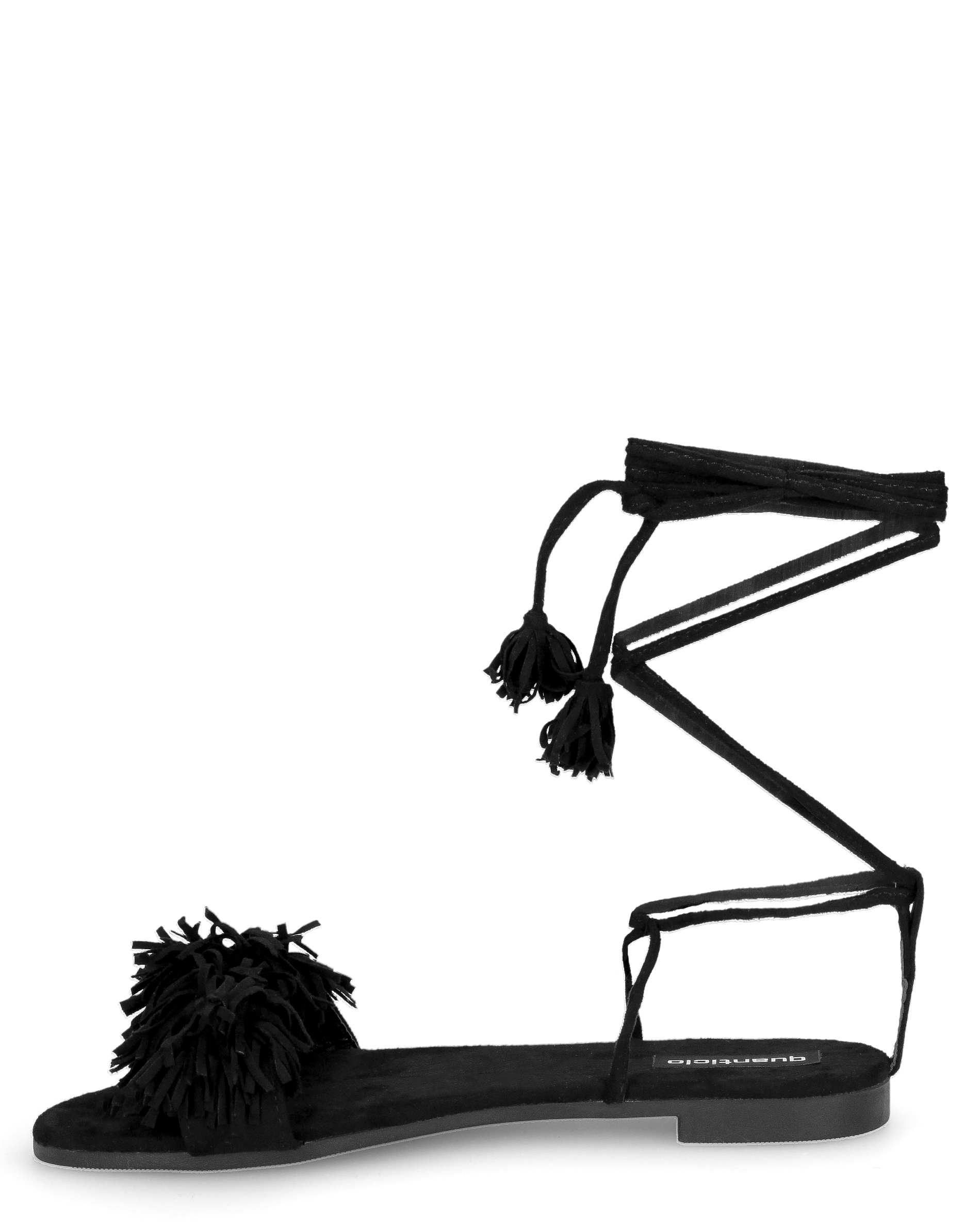 VALERY - sandali bassi con lacci lungo la gamba