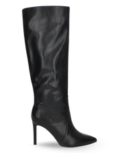 ZOFIA - Stivale alto sotto al ginocchio in ecopelle nero con tacco stiletto