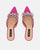 TABBY - scarpe in glitter fuchsia con fiocco di gemme