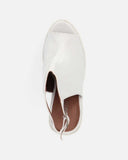 VIRGINIA - sandali bianchi con tacco e suola carrarmato