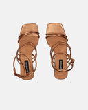 TIARA - sandali in ecopelle bronzo con lacci