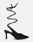 DOROTY - tacchi a spillo in lycra nero con lacci