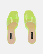 FIAMMA - sandalo con tacco in perspex giallo con suola in PU