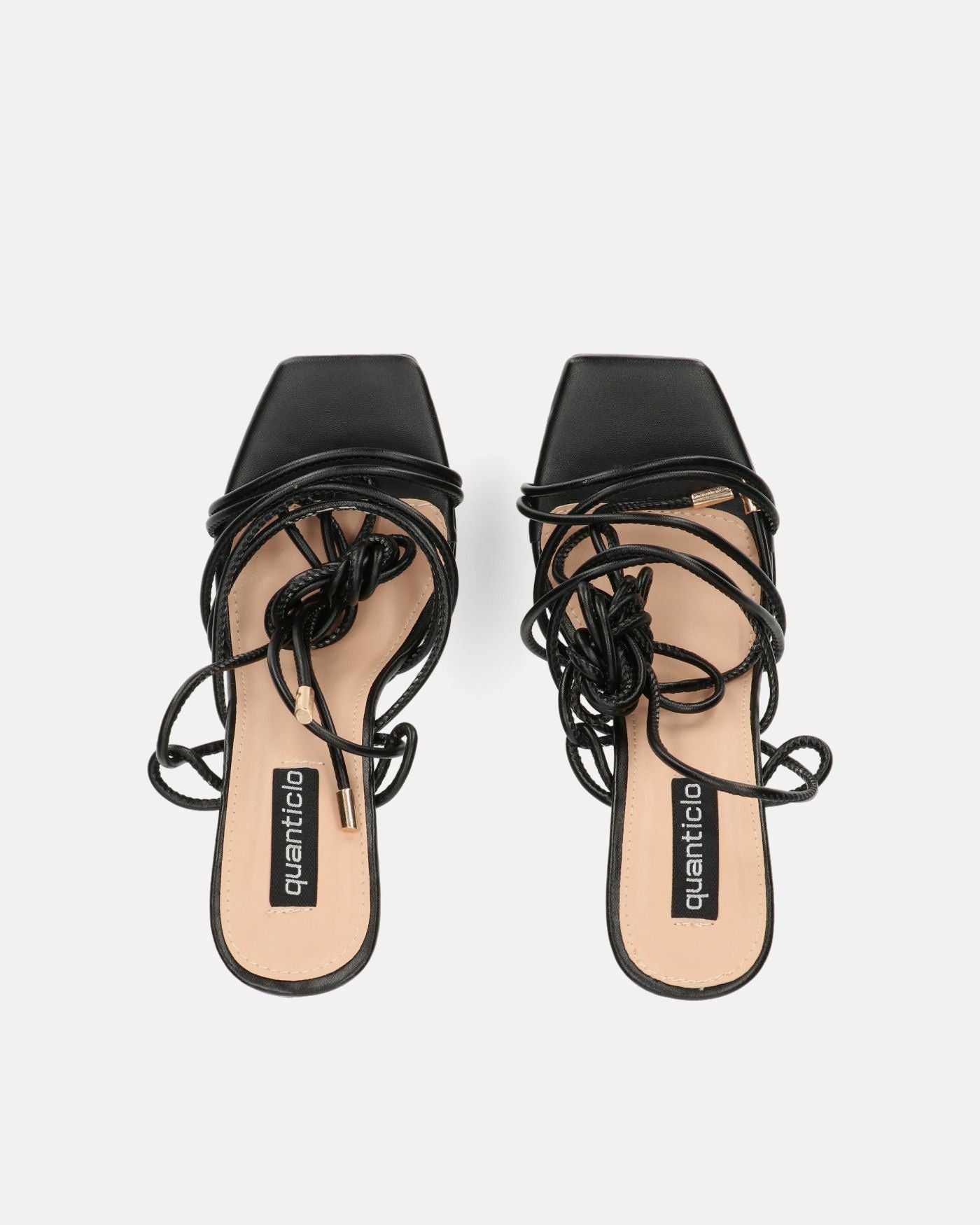 DELILA - sandali neri con tacco alto e platform
