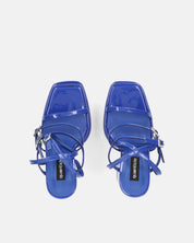 TEXA - sandali con cinturino e tacco alto in blu reale