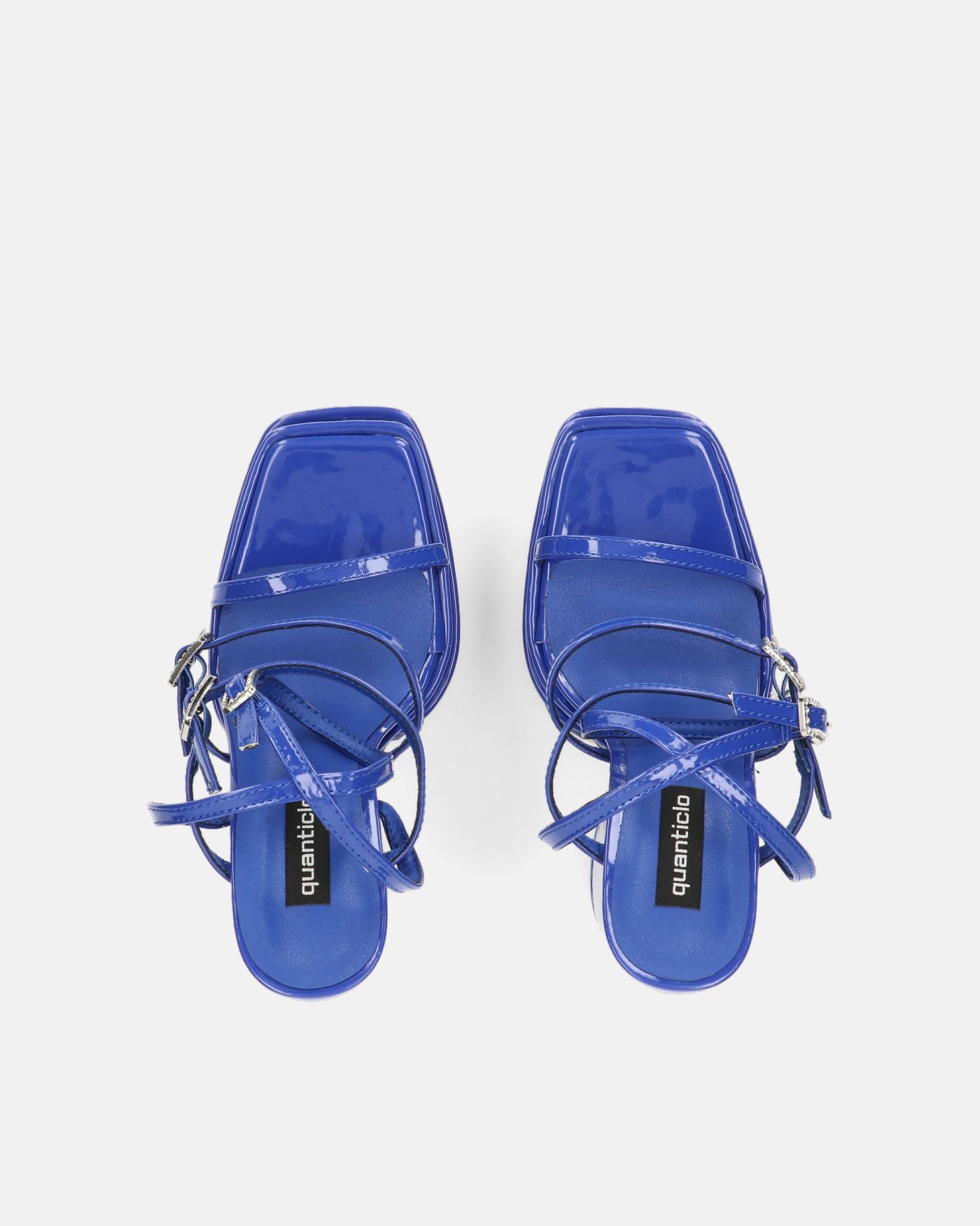 TEXA - sandali con cinturino e tacco alto in blu reale