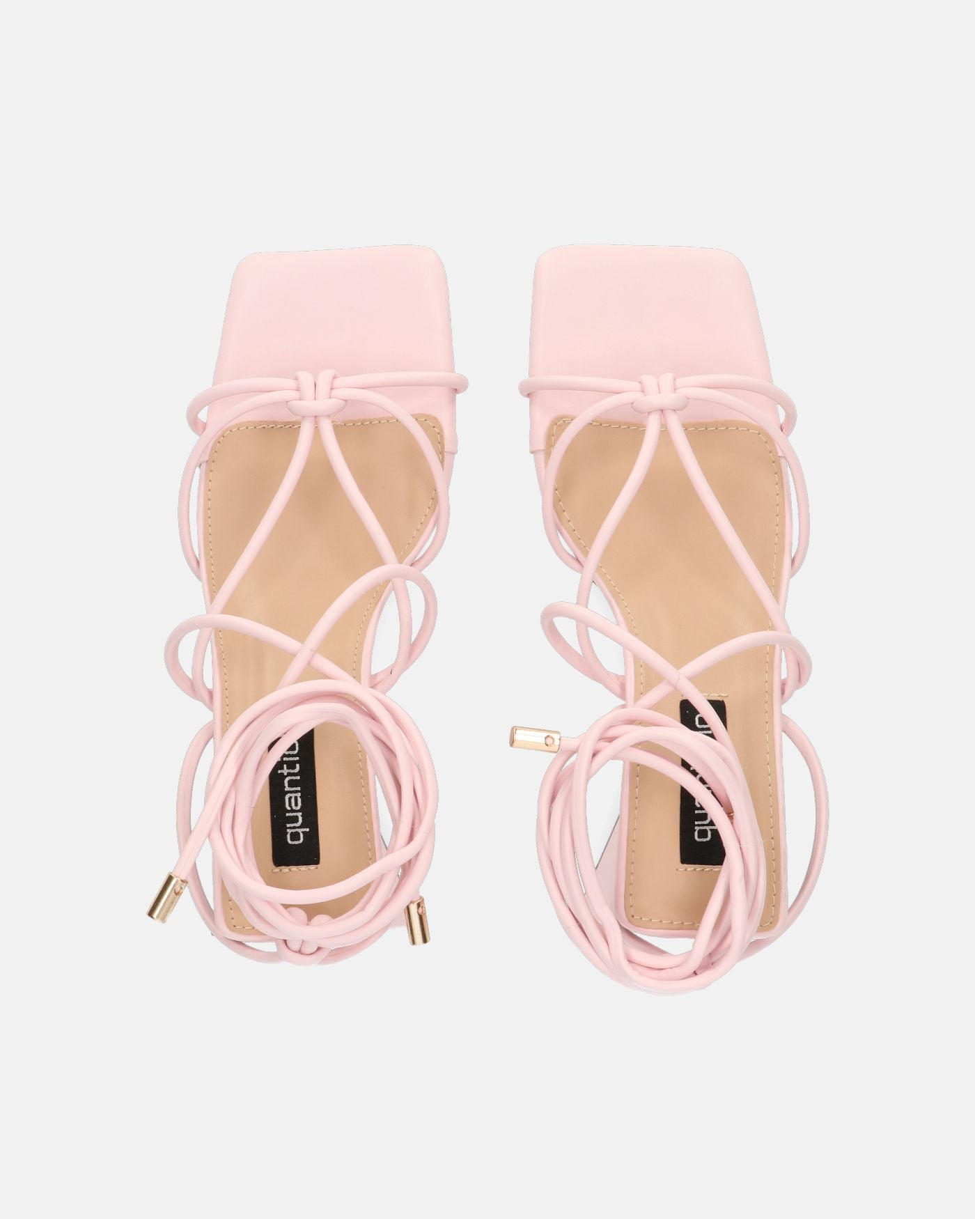 MELISA - sandali con lacci in ecopelle rosa