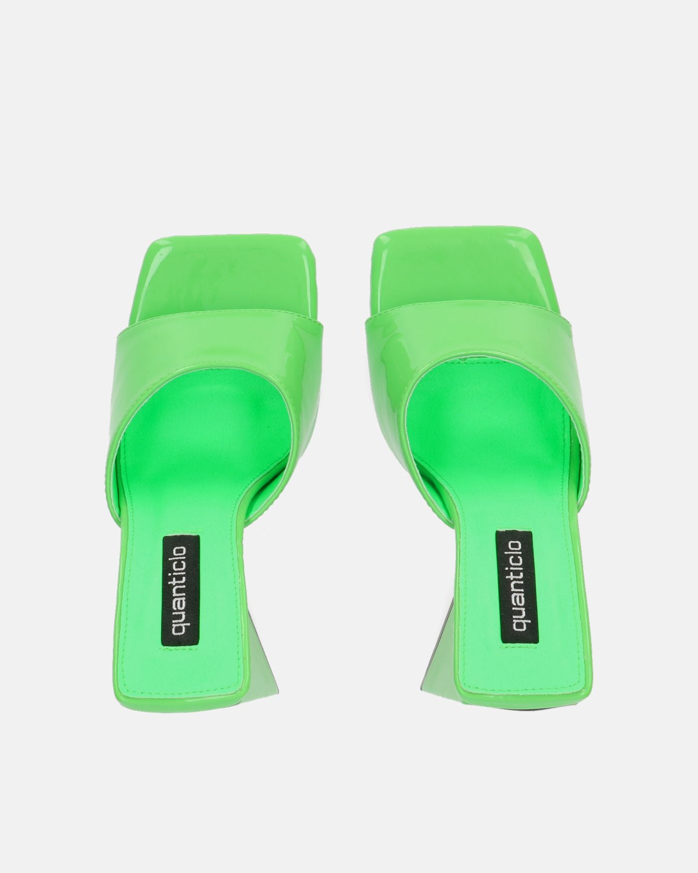 KAMELYA - scarpe con tacco squadrato in glassy verde