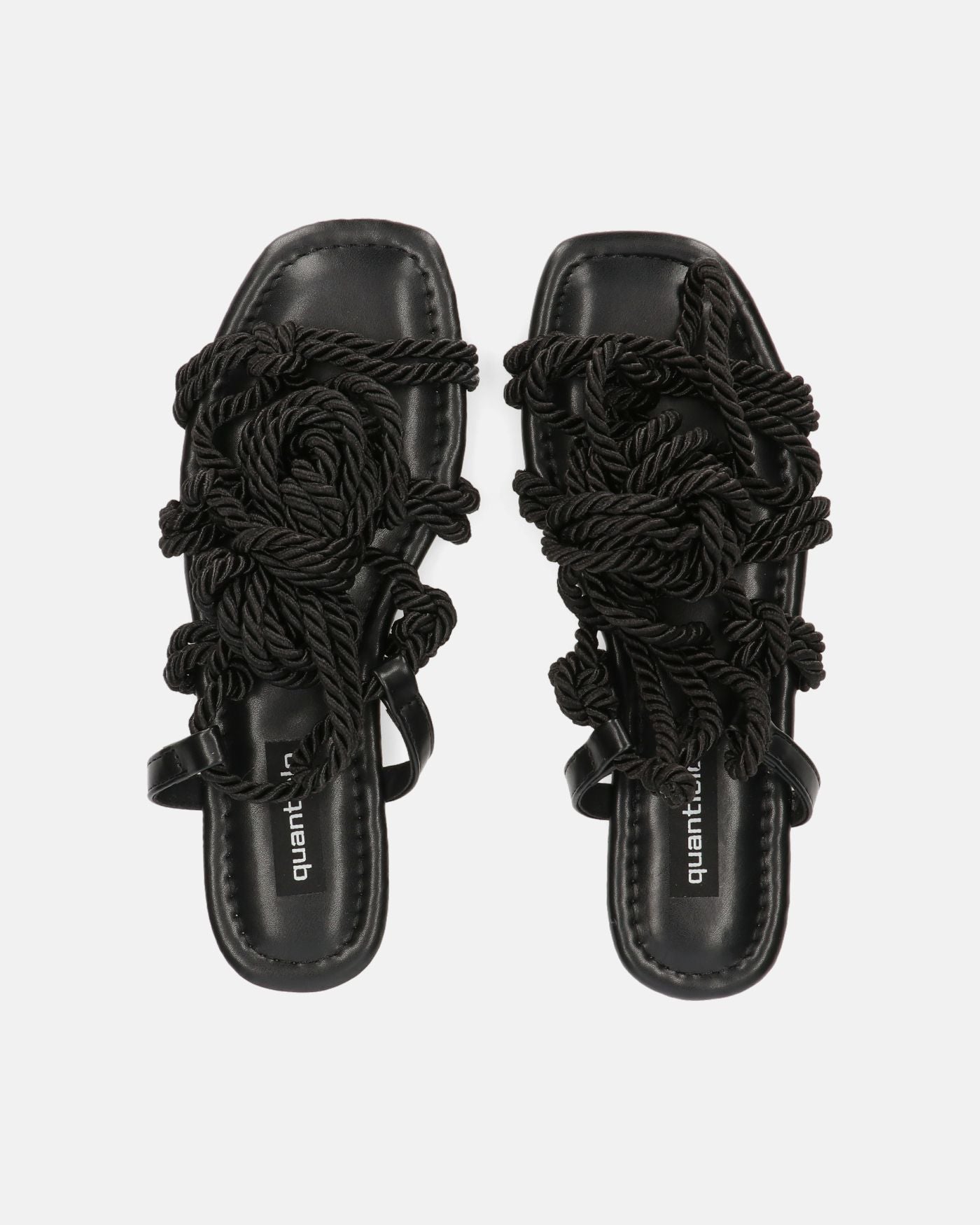 UNIQUE - sandali bassi neri con lacci