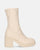 WINA - stivaletti beige con cerniera in PU